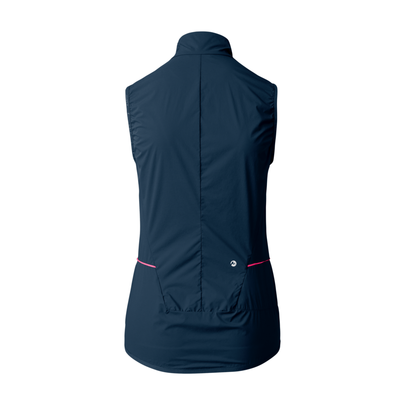 Martini Sportswear - FLOWTRAIL Vest W - Outdoor vests in true navy - rear view - Women