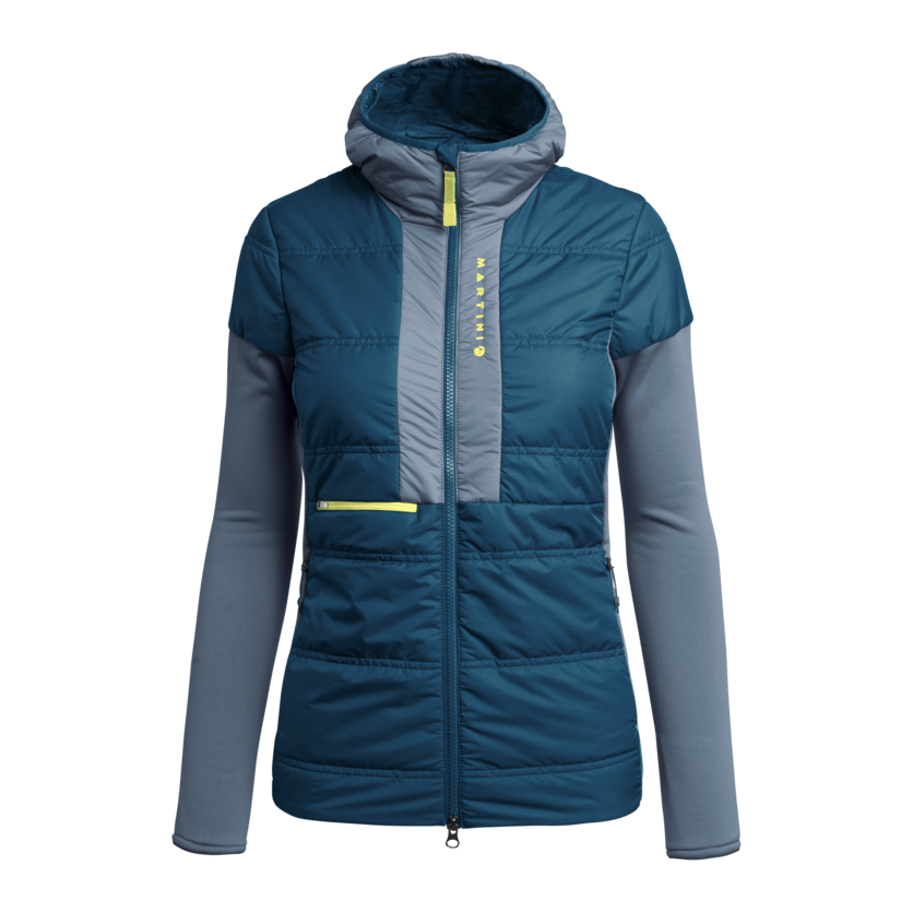 Martini Sportswear - ANVIL - Hybrid jackets in poseidon-moon - front view - Women