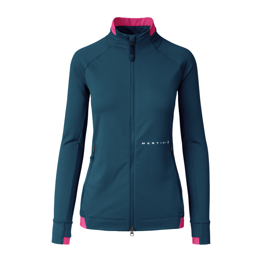 Martini Sportswear - Firstline Midlayer Jacket W - Strati intermedi in poseidon-rosebud - vista frontale - Donna
