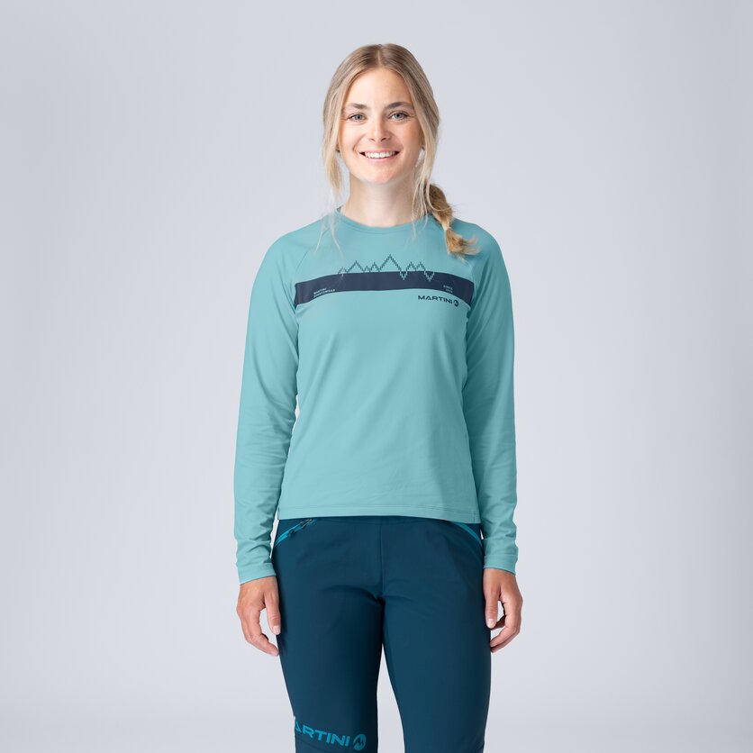 Martini Sportswear - Horizon Shirt W - Maglie a maniche lunghe in fairy tale - vista frontale modello - Donna